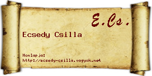 Ecsedy Csilla névjegykártya
