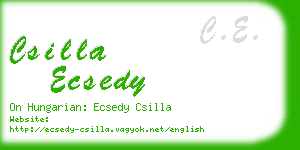 csilla ecsedy business card